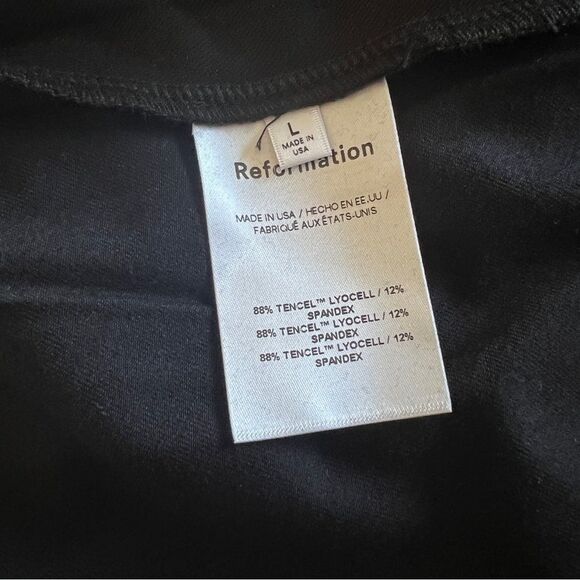 Reformation Madge Knit Slim Fit Midi Dress Black Large - Picture 10 of 10